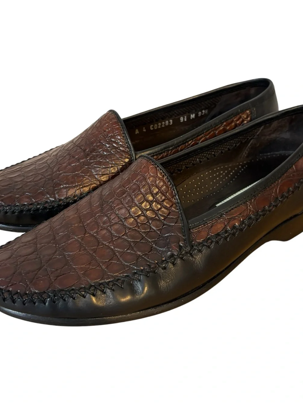 Cole Haan Bragano Genuine Crocodile Crafted Italy Loafers Shoes Men’s Size 9.5 M